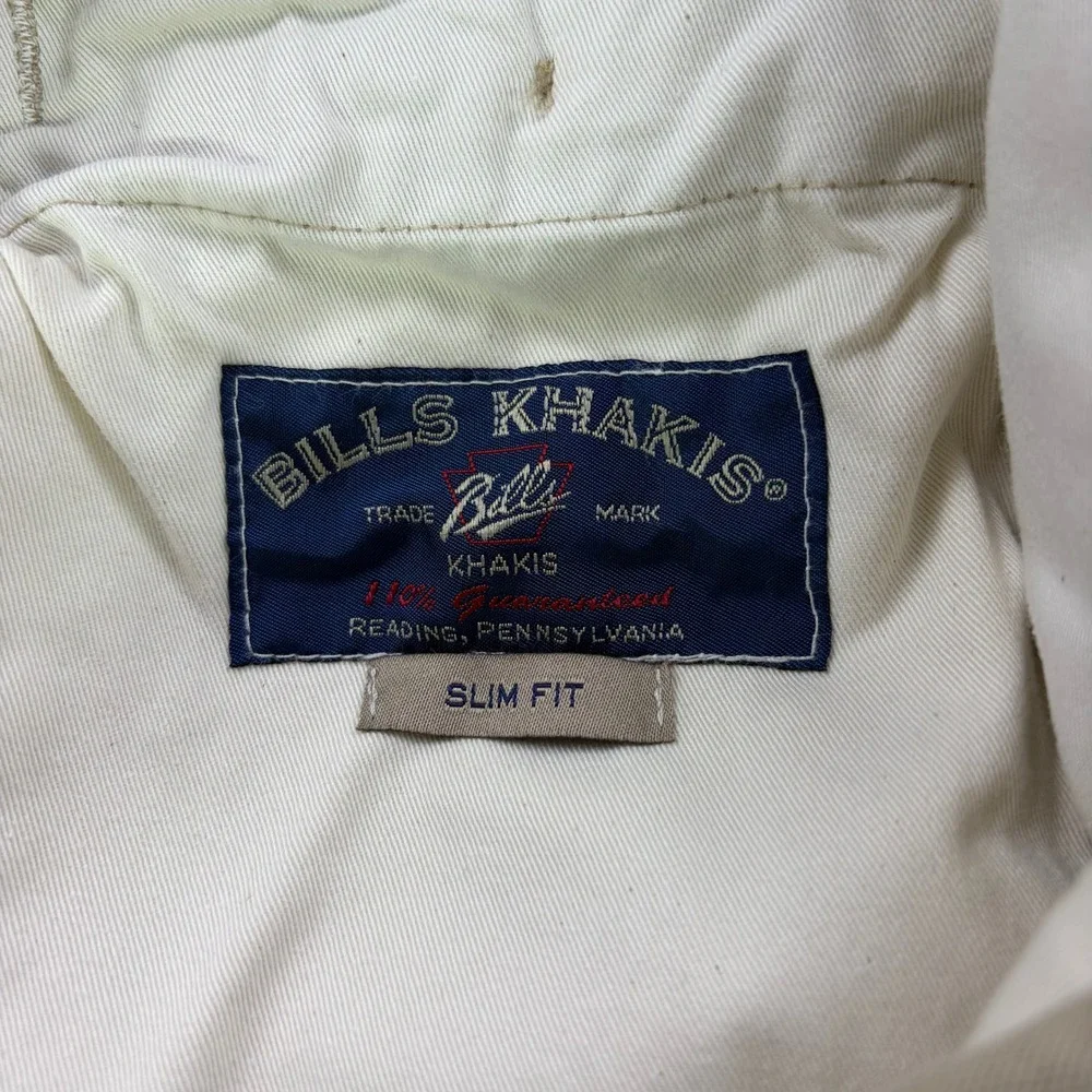 Bills Khakis M3 Slim Fit Chino Pants Mens 34 Khaki Tan Made in USA Cotton Twill